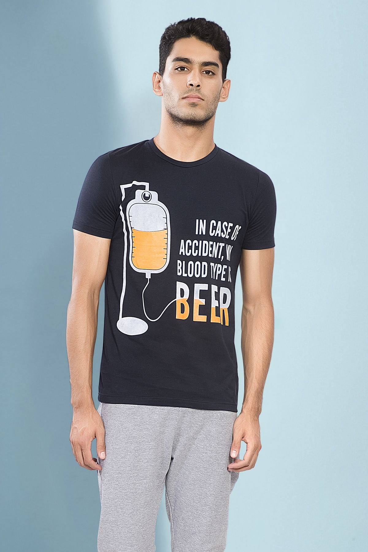 My Blood Type is Beer - Navy